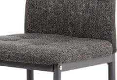 Autronic Jídelní židle, potah šedá látka, kov antracitový matný lak DCL-397 GREY2
