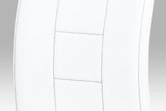 Autronic Jídelní židle bílá koženka / chrom DCL-411 WT