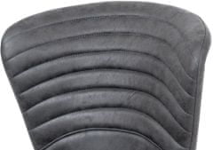 Autronic Jídelní židle, šedá látka vintage, kov černý mat HC-442 GREY3