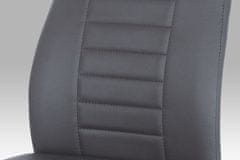 Autronic Jídelní židle, šedá koženka / chrom HC-955 GREY
