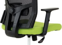 Autronic Kancelářská židle, látka zelená + černá, houpací mechnismus KA-B1012 GRN