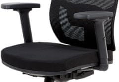 Autronic Kancelářská židle, černá látka / černá síťovina, hliníkový kříž, synchronní mech KA-B1083 BK