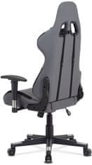 Autronic Kancelářská židle houpací mech., šedá + černá látka, plast. kříž KA-F05 GREY