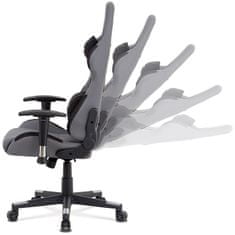Autronic Kancelářská židle houpací mech., šedá + černá látka, plast. kříž KA-F05 GREY