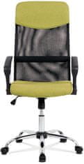 Autronic Kancelářská židle řady BASIC, potah zelenožlutá látka a černá síťovina MESH, hou KA-E301 GRN