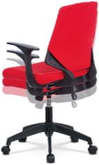 Autronic Juniorská kancelářská židle, potah červená látka, černý plast, houpací mechanism KA-R204 RED