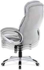 Autronic Kancelářská židle, šedá látka, kříž plast stříbrný, houpací mechanismus KA-G198 SIL2