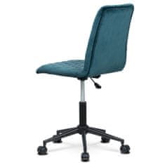 Autronic Kancelářská židle dětská, potah modrá sametová látka, výškově nastavitelná KA-T901 BLUE4