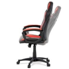 Autronic Herní židle, potah - červená a černá ekokůže. houpací mechanismus KA-Y209 RED