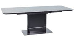 CASARREDO Jídelní stůl PALLAS rozkládací černá mat/šedý mramor