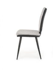 Halmar Kovová židle K424, černá / šedá