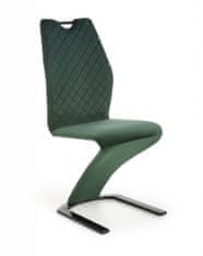 Halmar Kovová židle K442, tmavě zelená
