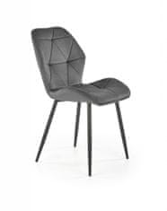 Halmar Kovová židle K453, šedá