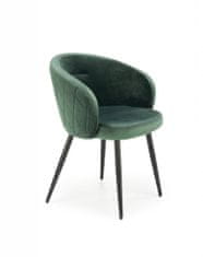 Halmar Kovová židle K430, tmavě zelená