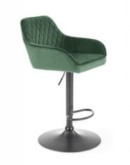 Halmar Barový židle H103, tmavě zelená