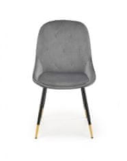 Halmar Kovová židle K437, šedá