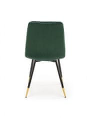 Halmar Kovová židle K438, tmavě zelená