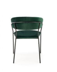 Halmar Kovová židle K426, tmavě zelená