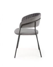 Halmar Kovová židle K426, šedá