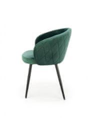 Halmar Kovová židle K430, tmavě zelená
