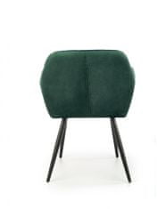 Halmar Kovová židle K429, tmavě zelená