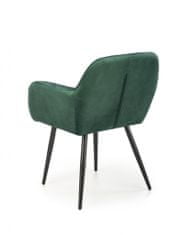 Halmar Kovová židle K429, tmavě zelená