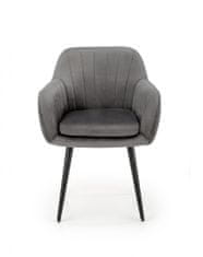 Halmar Kovová židle K429, šedá
