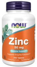 NOW Foods Zinc (zinek glukonát), 50 mg, 250 tablet