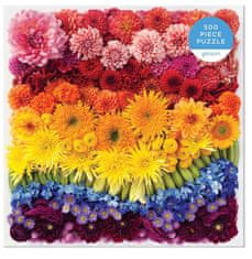 Galison Čtvercové puzzle Duhové květiny 500 dílků