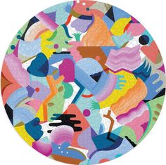 Galison Kulaté puzzle Mina Hamada: Květinový měsíc 1000 dílků
