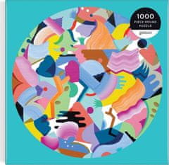 Galison Kulaté puzzle Mina Hamada: Květinový měsíc 1000 dílků