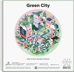 Galison Kulaté puzzle Zelené město 1000 dílků