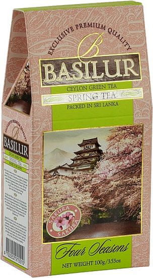 Basilur Cejlonský zelený čaj s třešní, jarní. 100g. Four Seasons Spring Tea