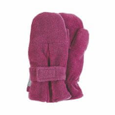 Sterntaler Rukavičky kojenecké PURE fleece suchý zip tmavě růžové 4301430, 2