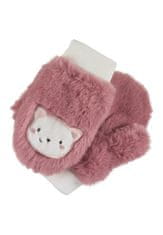 Sterntaler Rukavičky kojenecké plyš s palcem kočička růžové 4302182, 1