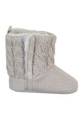 Sterntaler botičky textilní zimní vysoké válenky suchý zip, pletené, copánkový vzor, šedé 5302112, 18