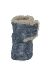 Sterntaler botičky textilní zimní, kostička, kožíšek, protiskluzové, modré 5102122, 16