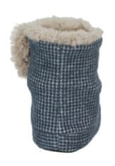 Sterntaler botičky textilní zimní, kostička, kožíšek, protiskluzové, modré 5102122, 20