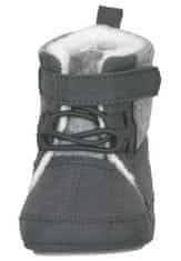 Sterntaler botičky textilní zimní vysoké válenky, kožíšek uvnitř, suchý zip šedé 5302101, 18
