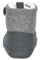 Sterntaler botičky textilní zimní vysoké válenky, kožíšek uvnitř, suchý zip šedé 5302101, 18