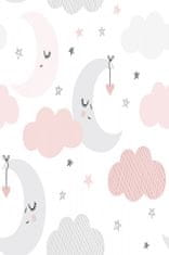 Conceptum Hypnose Dětský koberec Noční obloha 100x150 cm šedý/růžový