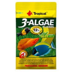 TROPICAL 3-Algae Flakes 12g krmivo s řasami pro sladkovodní a mořské ryby