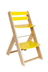 Rostoucí židle VENDY lak/žlutá