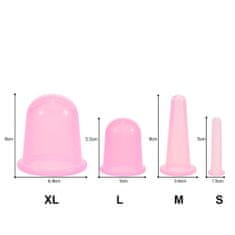 Sanomed Silikonová masážní baňka - L, růžová