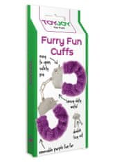 Toyjoy ToyJoy Furry Fun Cuffs pouta na ruce plyšová fialová
