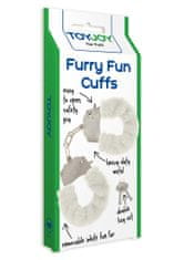 Toyjoy ToyJoy Furry Fun Cuffs pouta na ruce plyšová bílá