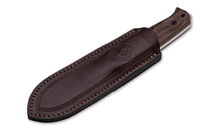 Böker Arbolito 02BA404 Bison Gayacan lovecký nůž 10,5 cm, dřevo Guayacan, kožené pouzdro