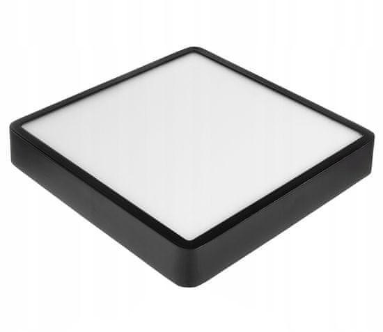 Berge LED panel čtvercový povrchový černý 30x30x3,5cm - 24W - 1900Lm - neutrální bílá