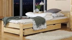 eoshop Dřevěná postel Niwa 90x200 + rošt ZDARMA (Barva dřeva: Borovice)