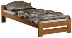 eoshop Dřevěná postel Niwa 90x200 + rošt ZDARMA (Barva dřeva: Borovice)